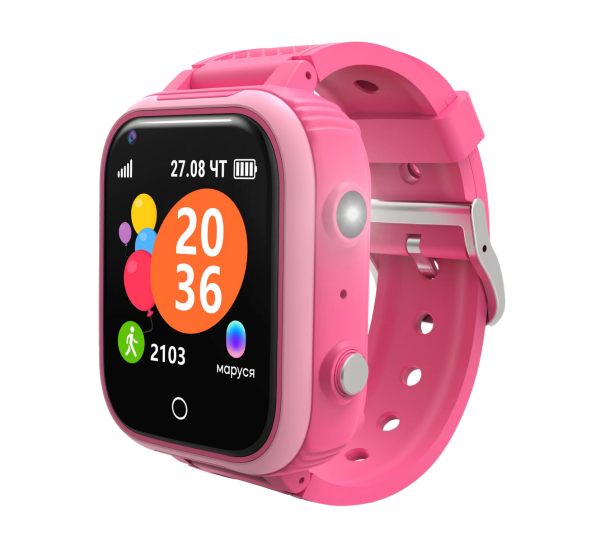 Купить Детские умные часы Часы с GPS трекером Geozon IQ Pink (G-W17PNK)